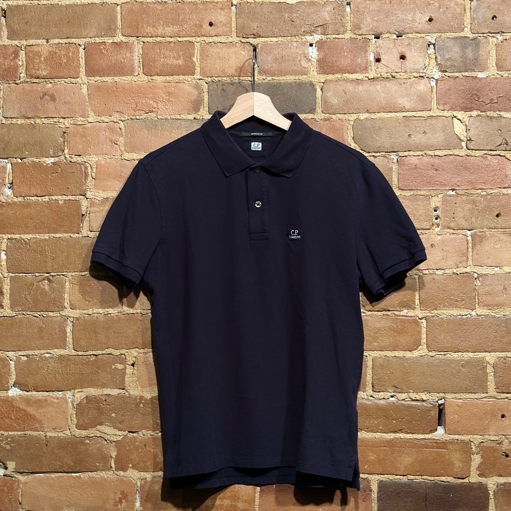 C.P. Company Navy Polo Shirt Short Sleeve Piqué